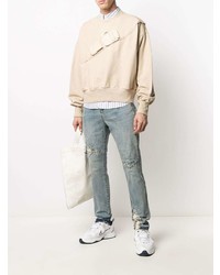 Мужские голубые рваные джинсы от VAL KRISTOPHE