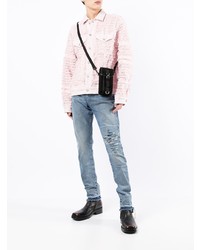 Мужские голубые рваные джинсы от VAL KRISTOPHE