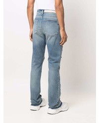 Мужские голубые рваные джинсы от VAL KRISTOPHE