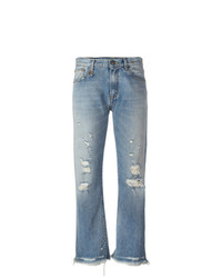 Женские голубые рваные джинсы от R13