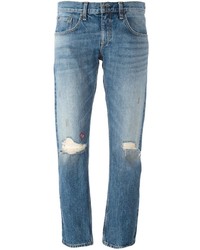 Женские голубые рваные джинсы от Rag & Bone