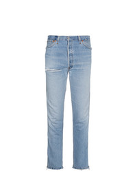 Женские голубые рваные джинсы от RE/DONE