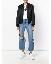 Женские голубые рваные джинсы от Sjyp