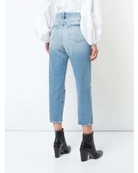 Женские голубые рваные джинсы от Frame Denim