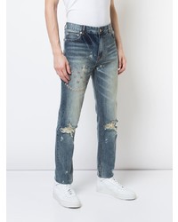 Мужские голубые рваные джинсы от God's Masterful Children