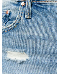 Женские голубые рваные джинсы от Mother