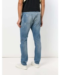 Мужские голубые рваные джинсы от Mr. Completely