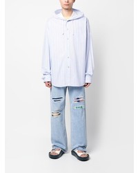 Мужские голубые рваные джинсы от Marni