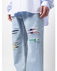 Мужские голубые рваные джинсы от Marni