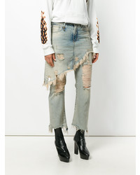 Женские голубые рваные джинсы от R13