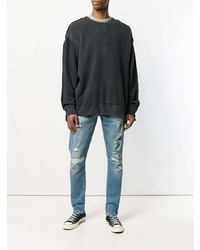 Мужские голубые рваные джинсы от R13