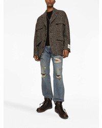 Мужские голубые рваные джинсы от Dolce & Gabbana