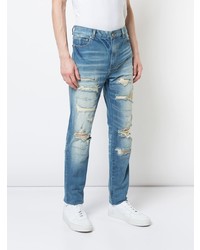 Мужские голубые рваные джинсы от God's Masterful Children