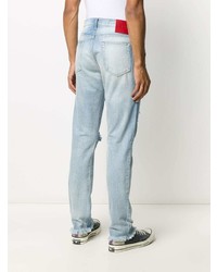 Мужские голубые рваные джинсы от 424