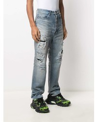 Мужские голубые рваные джинсы от Balenciaga