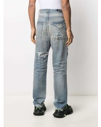 Мужские голубые рваные джинсы от Balenciaga