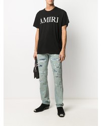 Мужские голубые рваные джинсы от Amiri