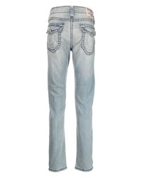 Мужские голубые рваные джинсы от True Religion