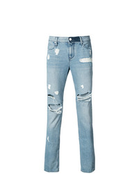 Мужские голубые рваные джинсы от RtA
