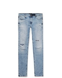 Мужские голубые рваные джинсы от RtA