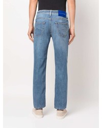 Мужские голубые рваные джинсы от Jacob Cohen