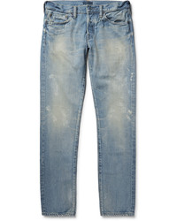 Мужские голубые рваные джинсы от Simon Miller