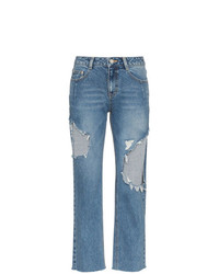 Женские голубые рваные джинсы от Sjyp