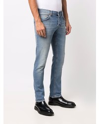 Мужские голубые рваные джинсы от Dondup