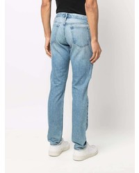 Мужские голубые рваные джинсы от Frame