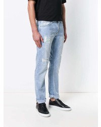 Мужские голубые рваные джинсы от Versace Jeans