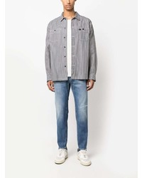 Мужские голубые рваные джинсы от Dondup