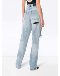 Женские голубые рваные джинсы от Ksubi