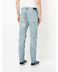 Мужские голубые рваные джинсы от Monkey Time