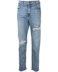 Мужские голубые рваные джинсы от True Religion