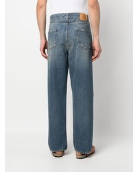 Мужские голубые рваные джинсы от Alanui