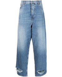 Мужские голубые рваные джинсы от YOUNG POETS