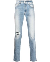 Мужские голубые рваные зауженные джинсы от Bossi Sportswear