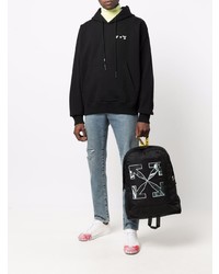 Мужские голубые рваные зауженные джинсы от Off-White