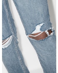 Мужские голубые рваные зауженные джинсы от Neuw