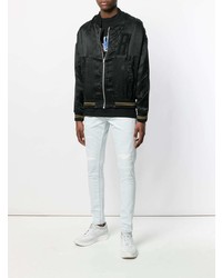 Мужские голубые рваные зауженные джинсы от Represent