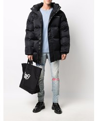 Мужские голубые рваные зауженные джинсы от Ksubi