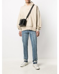 Мужские голубые рваные зауженные джинсы от VAL KRISTOPHE