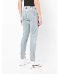 Мужские голубые рваные зауженные джинсы от Musium Div.