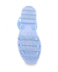 Голубые сандалии на плоской подошве от Ella