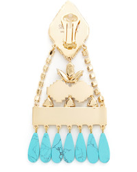 Голубые серьги из бисера от Shourouk