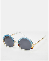 Женские голубые солнцезащитные очки от Asos
