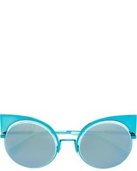 Женские голубые солнцезащитные очки от Fendi