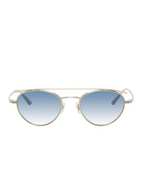 Мужские голубые солнцезащитные очки от Oliver Peoples The Row