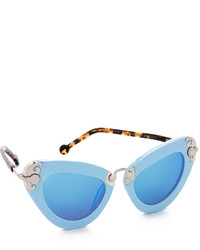 Женские голубые солнцезащитные очки от Preen by Thornton Bregazzi