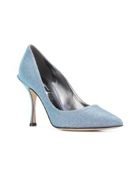 Голубые туфли из плотной ткани от Dolce & Gabbana